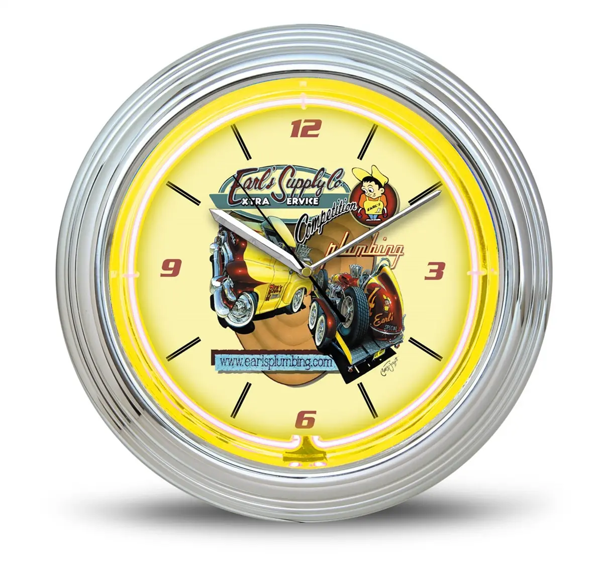 Earls Plumbing 11000Erl Earls Neon Wall Clock 1