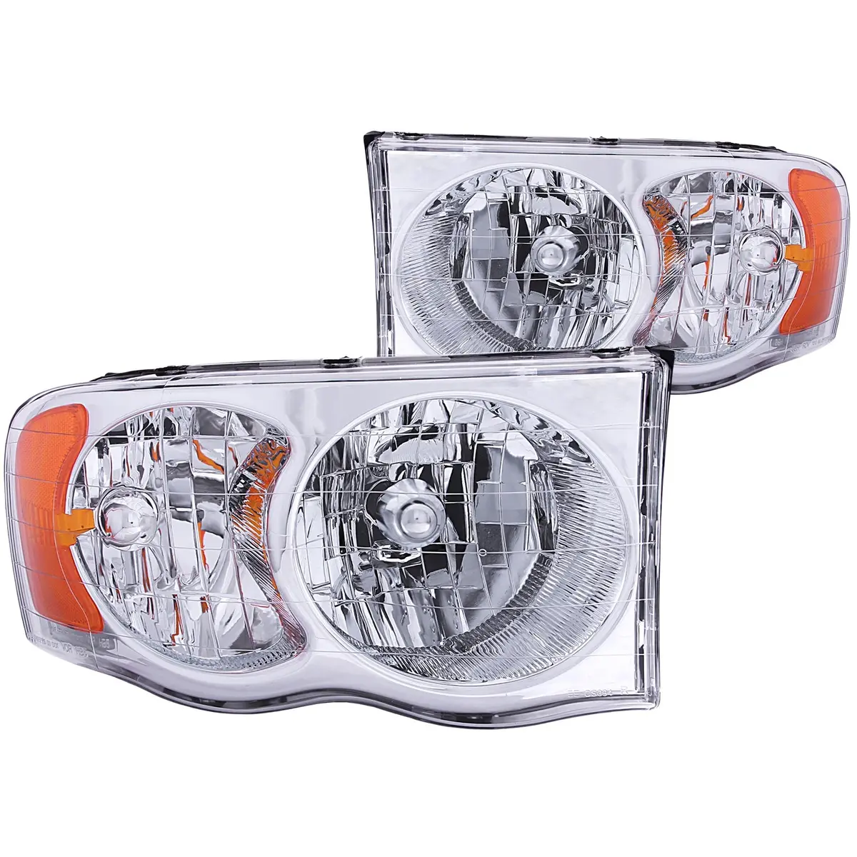 Anzo Usa 111076 Crystal Headlight Set Fits 02-05 Ram 1500 Ram 2500 Ram 3500 1