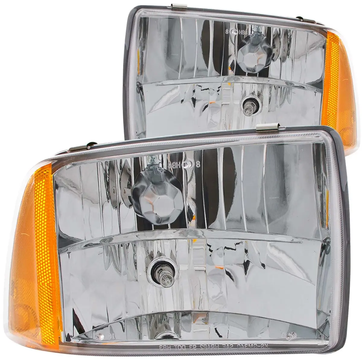Anzo Usa 111078 Crystal Headlight Set Fits 95-97 S10 Blazer 1