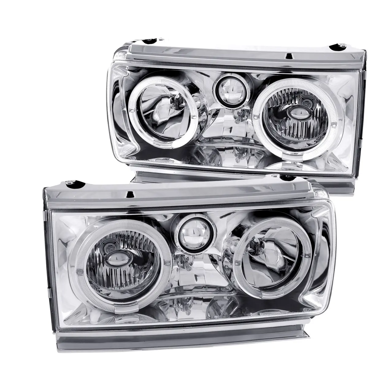 Anzo Usa 111092 Crystal Headlight Set W/Halo Fits 91-94 Land Cruiser 1