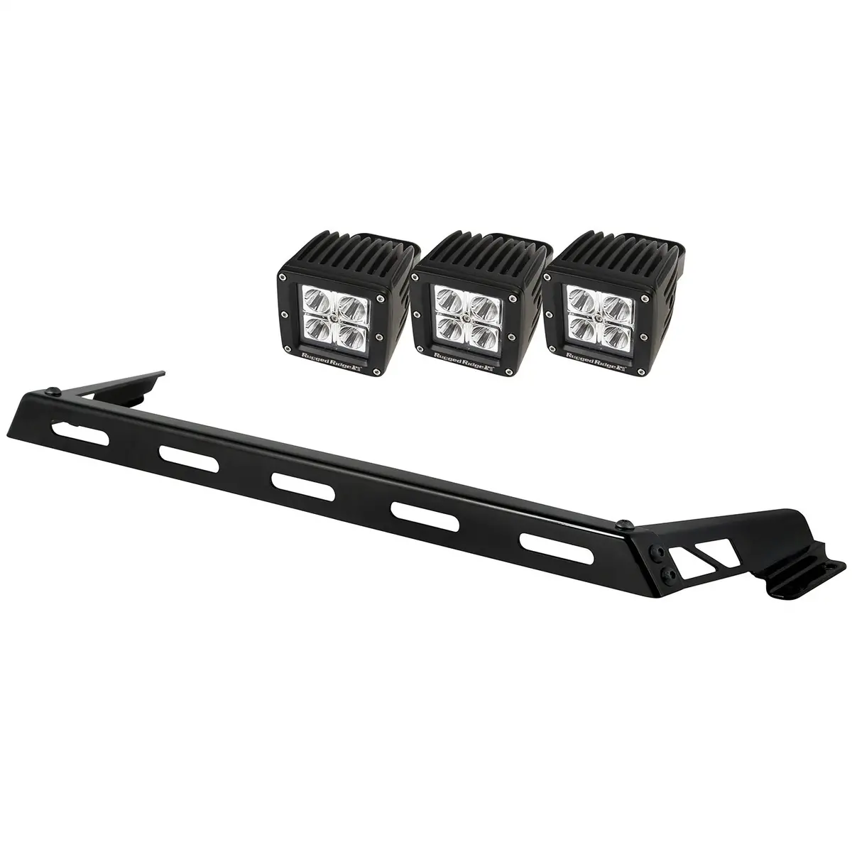 Rugged Ridge 11232.04 Hood Light Bar Kit Fits 07-18 Wrangler (Jk) 1