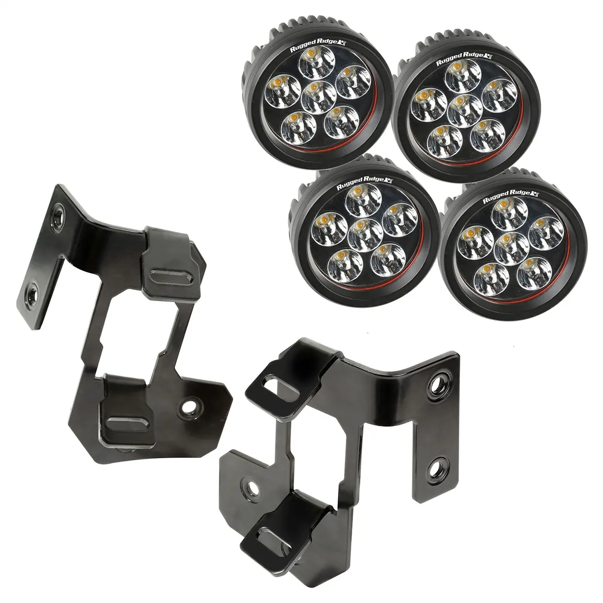 Rugged Ridge 11232.32 A-Pillar Light Kit Fits 07-18 Wrangler (Jk) 1