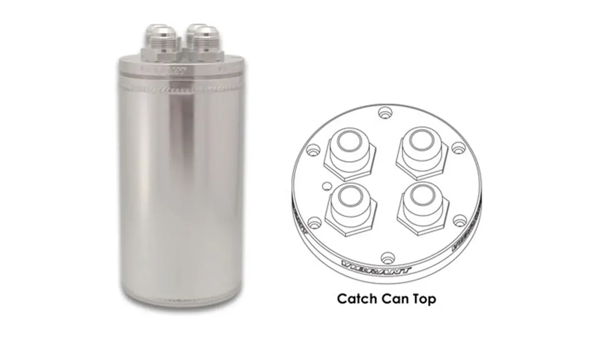 Vibrant Performance 12696 4 In. O.D. 6061 Aluminum Catch Can 1