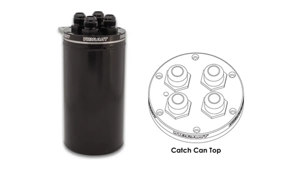 Vibrant Performance 12697 4 In. O.D. 6061 Aluminum Catch Can 1
