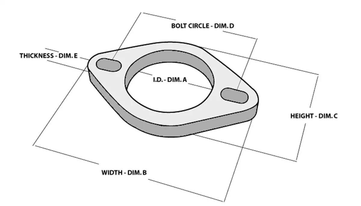 Vibrant Performance 1474 2-Bolt Stainless Steel Flange 1