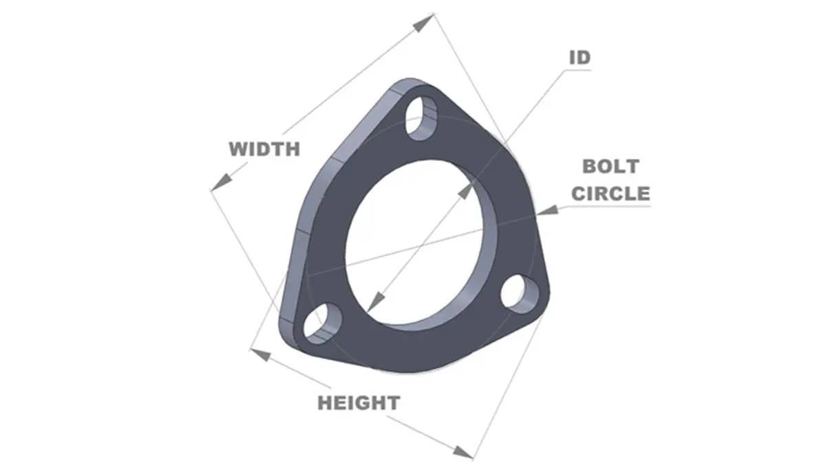 Vibrant Performance 1484 3-Bolt Stainless Steel Flange 1