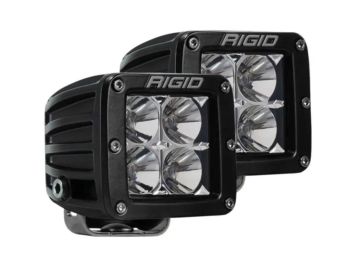 Rigid Industries D-Series Pro Flood Surface Mount Black Pod Lights (2 Lights) 1