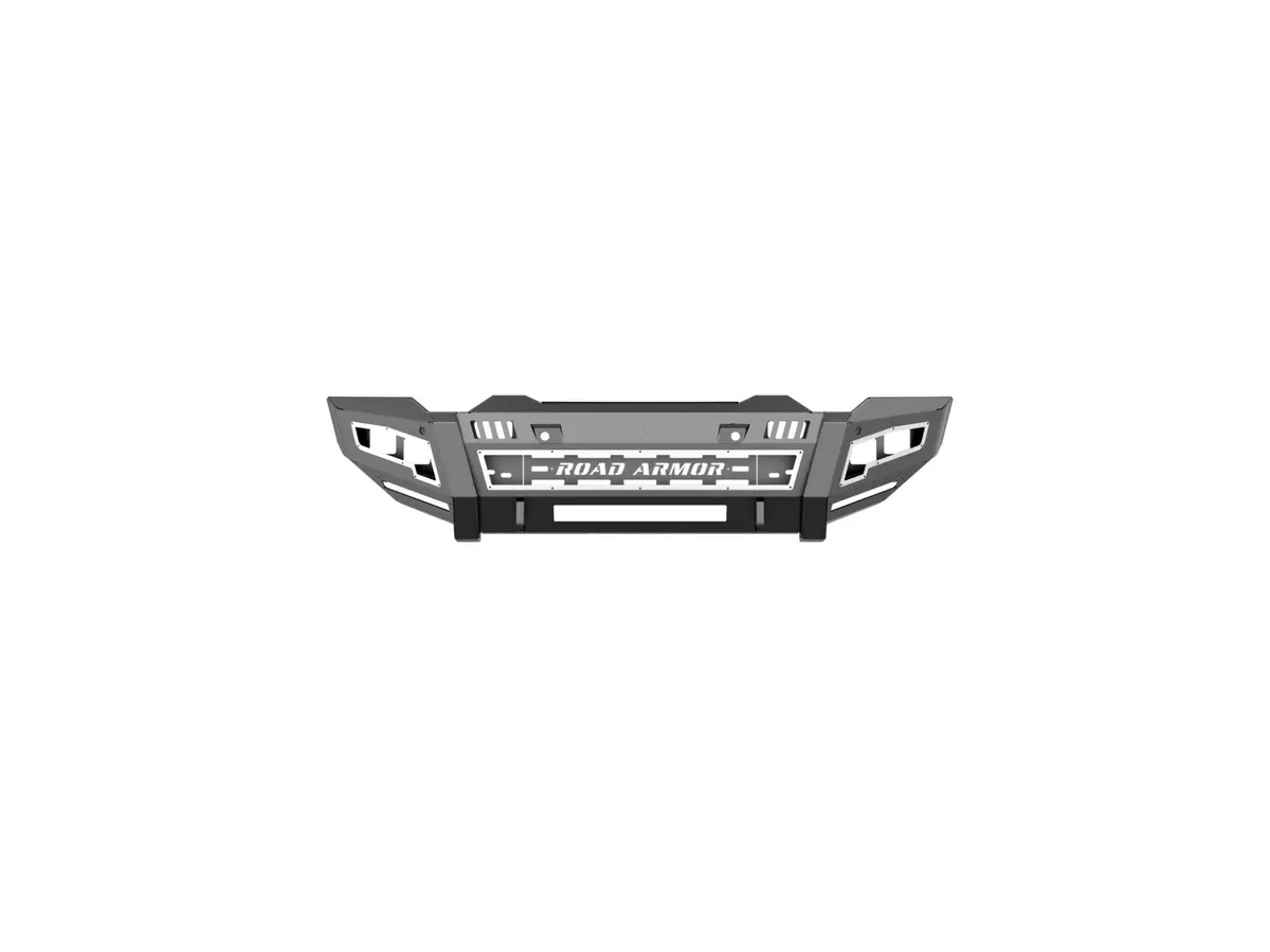 Road Armor Identity Front Bumper Full Kit | Shackle Center Section | Standard End Pods | Beauty Ring - Texture Black 2020-2023 Gmc 2500/3500 1