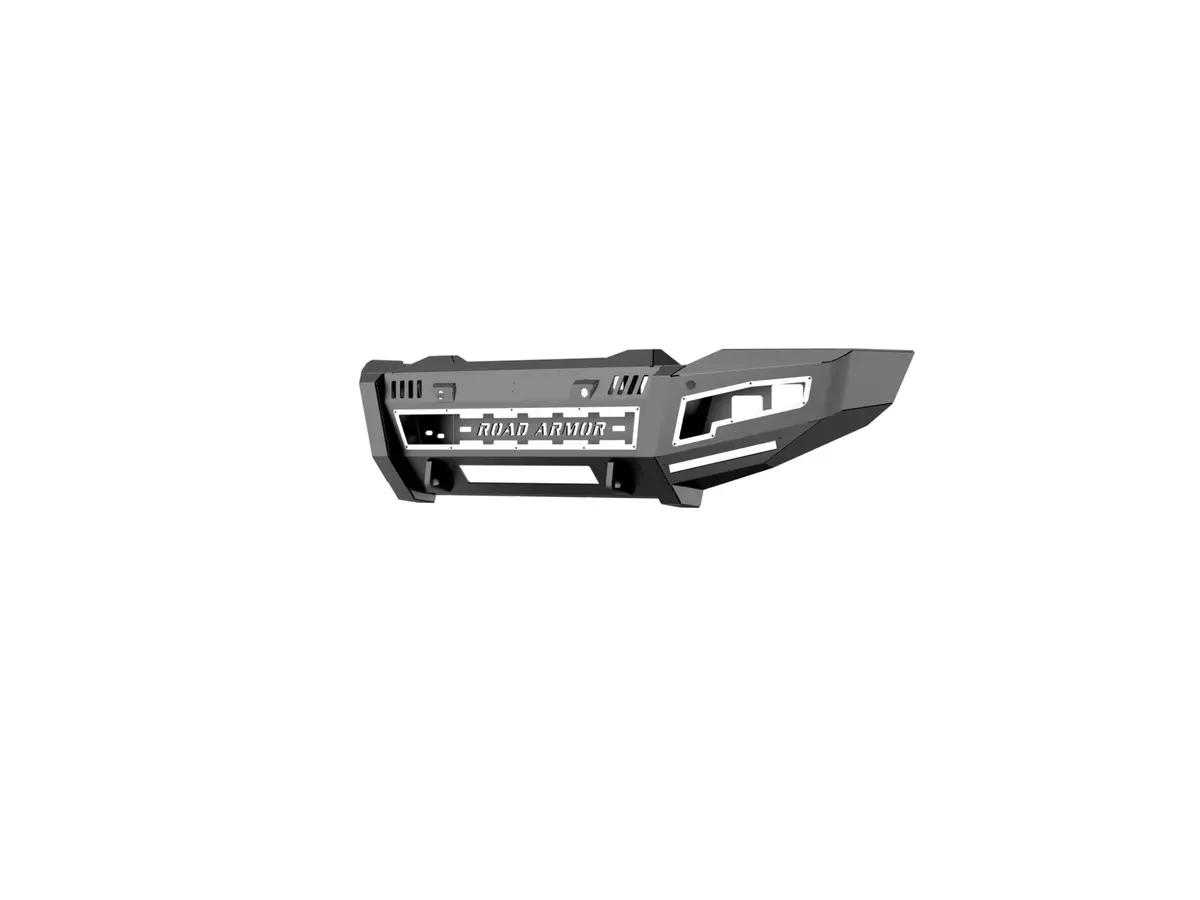 Road Armor Identity Front Bumper Full Kit | Shackle Center Section | Standard End Pods | Beauty Ring - Texture Black 2020-2023 Gmc 2500/3500 2
