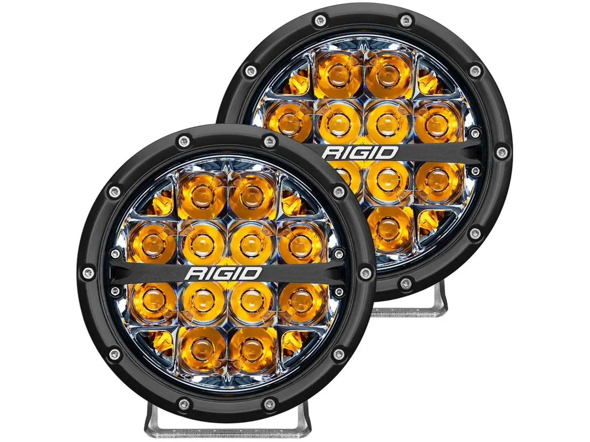 Rigid Industries 360-Series 6 Inch Led Off-Road Spot Optic With Amber Backlight | Pair 1