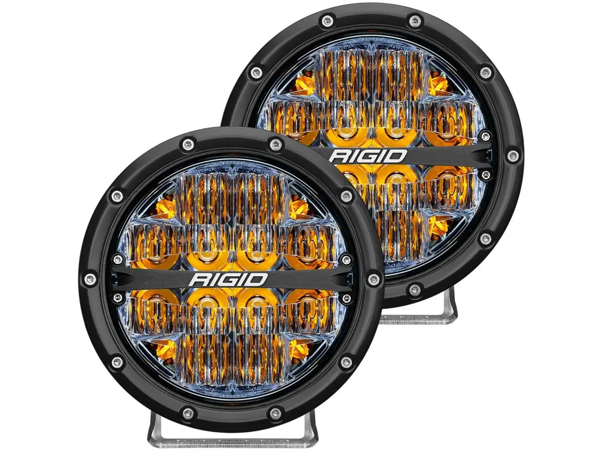 Rigid Industries 360-Series 6 Inch Led Off-Road Drive Optic With Amber Backlight| Pair 1