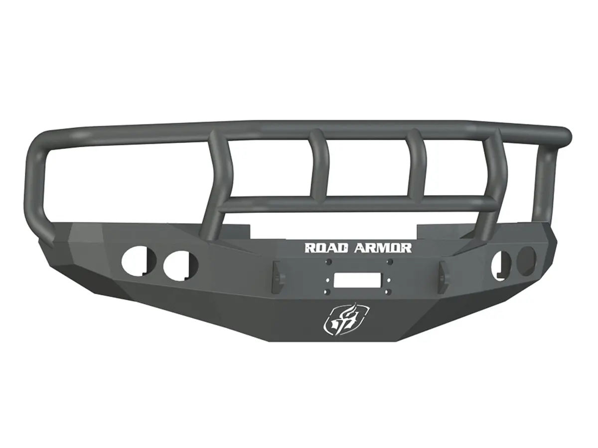 Road Armor Stealth Front Winch Bumper Titan Ii Guard | Round Holes - Texture Black 1997-2002 Ram 2500/3500 1