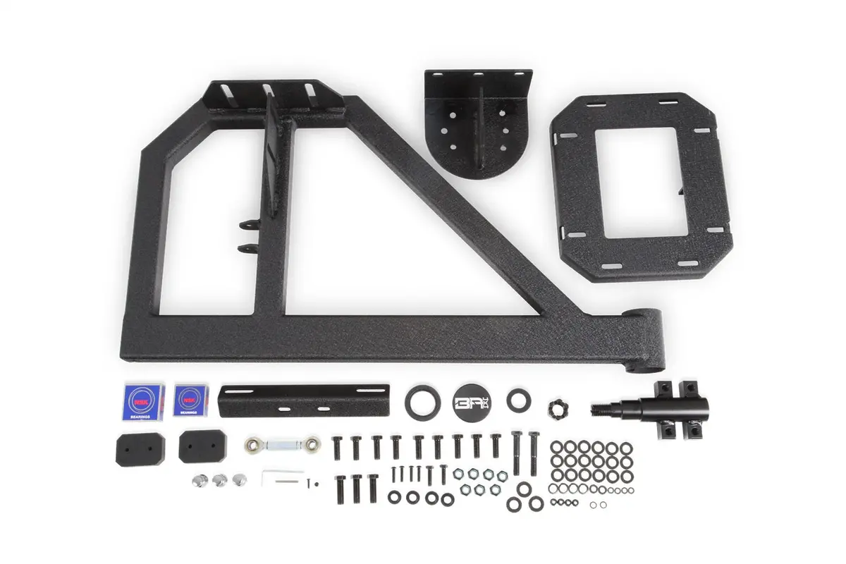 Body Armor 5297 Tire Carrier Single Action Fits Wrangler (Jk) Wrangler (Jl) 1