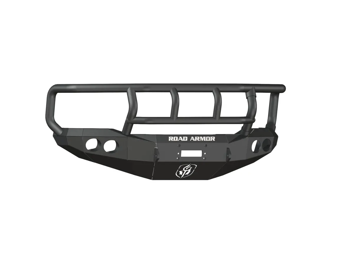 Road Armor Stealth Front Winch Bumper Titan Ii Guard | Round Holes - Texture Black 1999-2004 Ford F-250/F-350/F-450 Excursion 1
