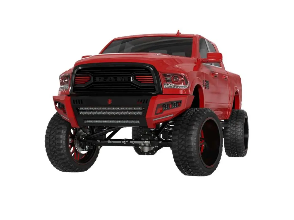 Road Armor Identity Front Bumper Components Standard End Pods-Raw Steel 2016-2018 Ram 2500 / 3500 2