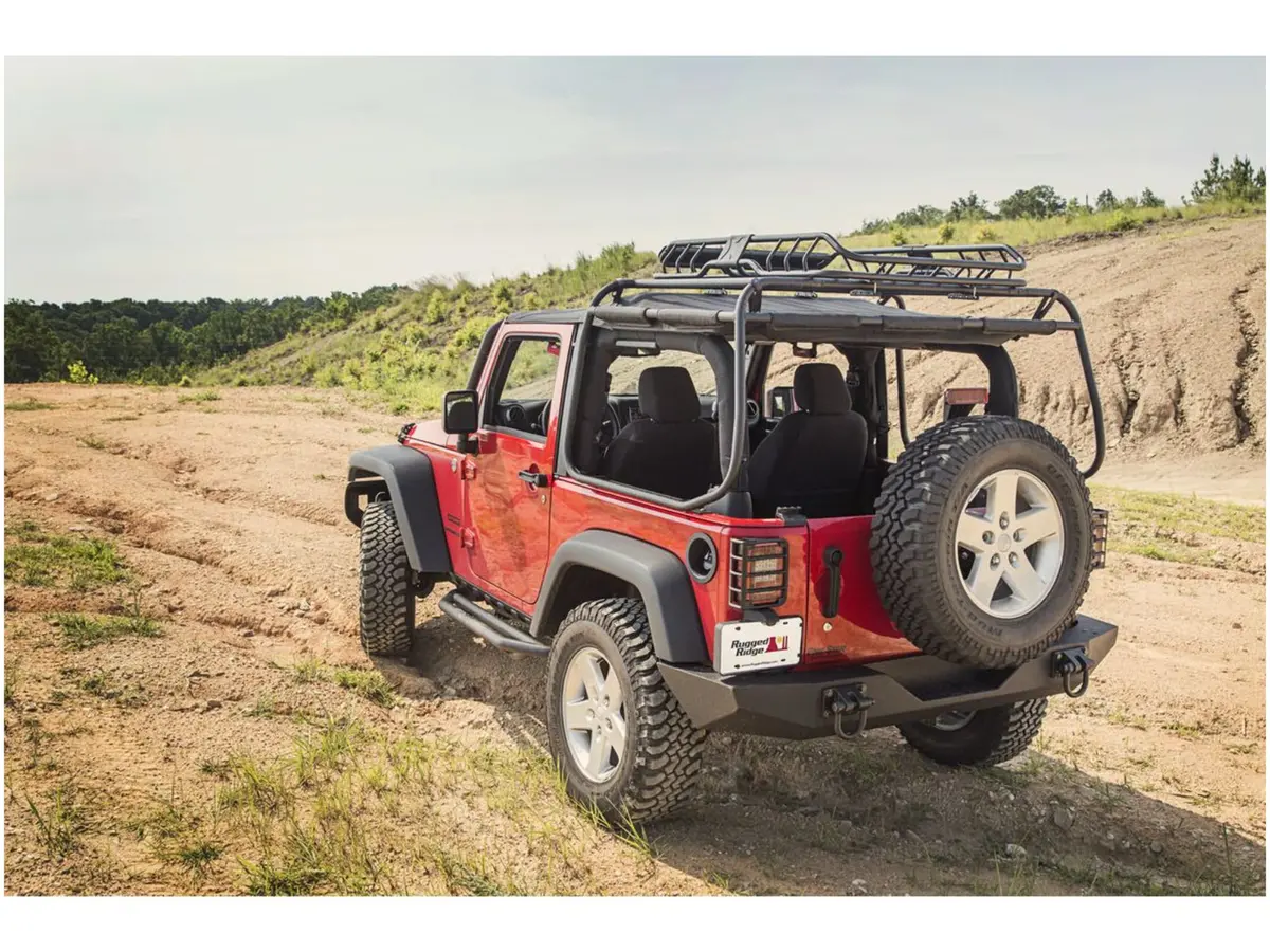 Rugged Ridge Xhd Rear Bumper For 2007-2018 Jeep Wrangler Jk 1