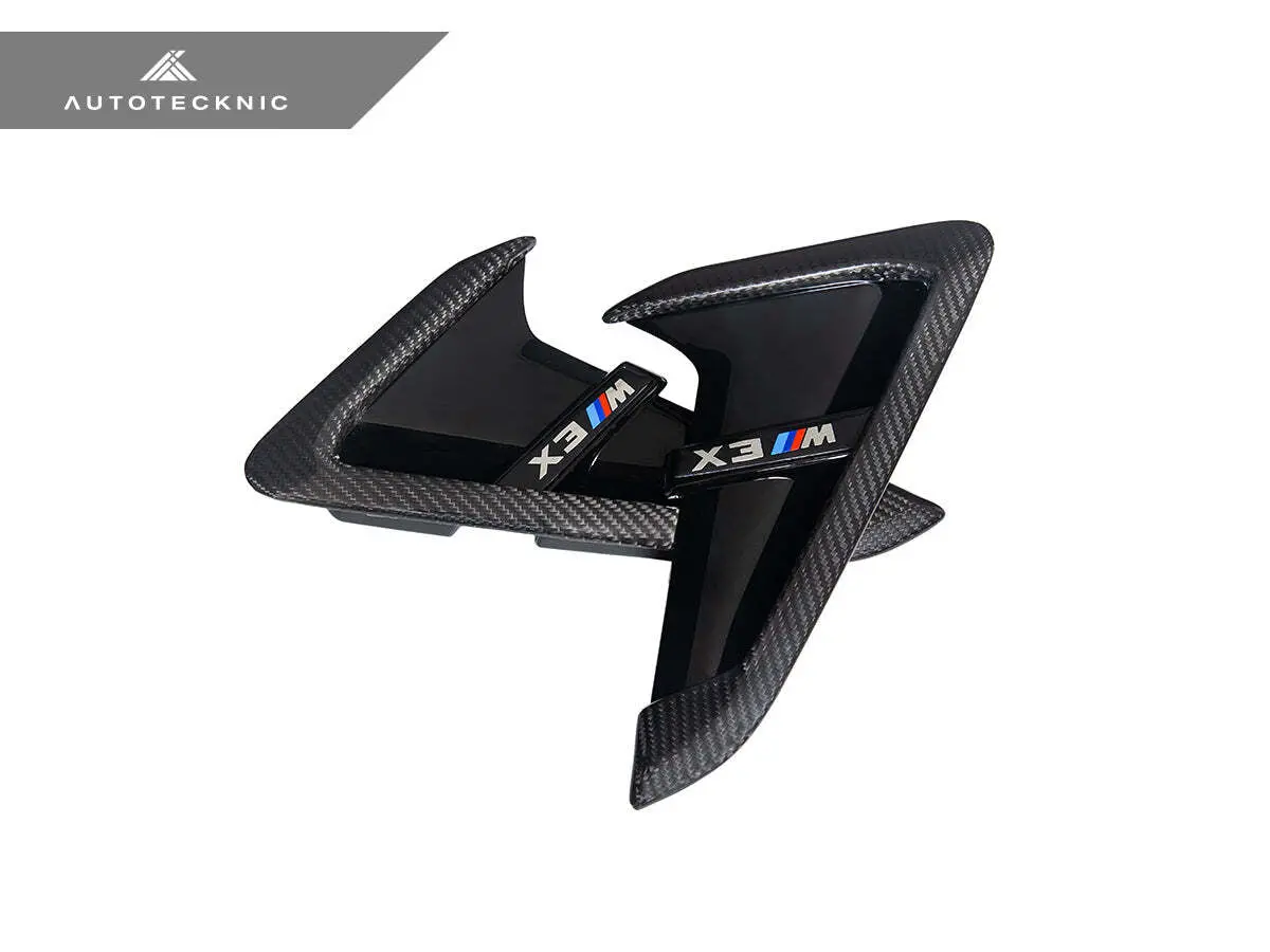 Autotecknic Dry Carbon Gloss Black Fender Trim Set F97 X3m F98 X4m 1