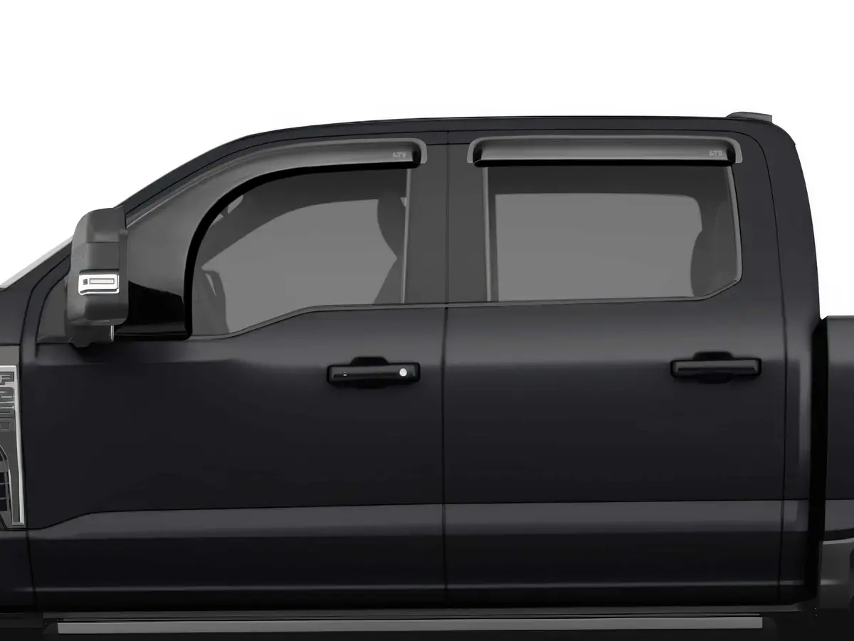 Gt Styling 82982S Smoke Bubble Extended Ventgard Fits 17-26 F-250 Super Duty 1