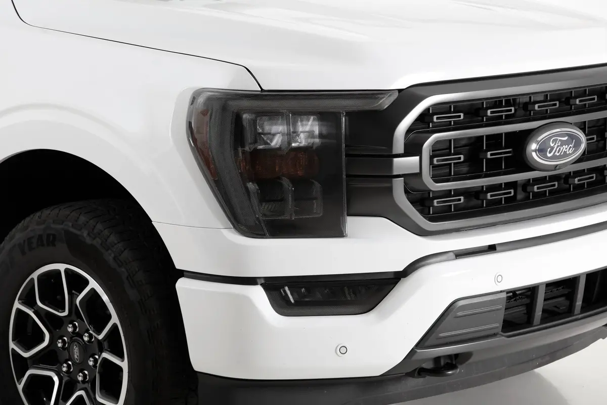 Gt Styling Gt0188x Carbon Fiber Look Headlight Covers 2 Pc Fits 19-23 F-150 1
