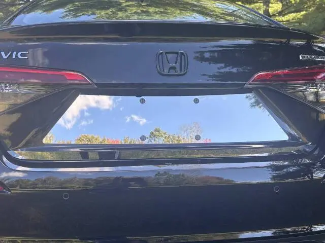 Qaa Lp72214 Polished License Plate Bezel 1Pc Fits 22-26 Civic Sedan 1