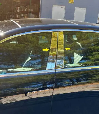 Qaa Pp73375 Polished Pillar Post Trim 4Pc Fits 23-26 G90 Sedan 1