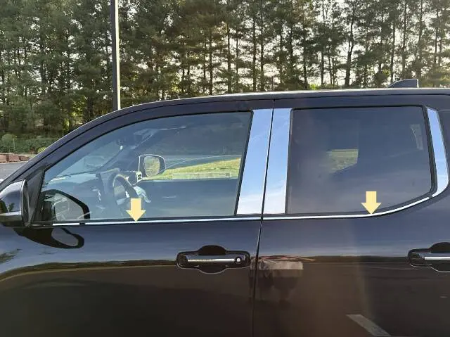 Qaa Polished Window Sill Trim 4Pc Fits 24-26 Tacoma Crew Cab 1