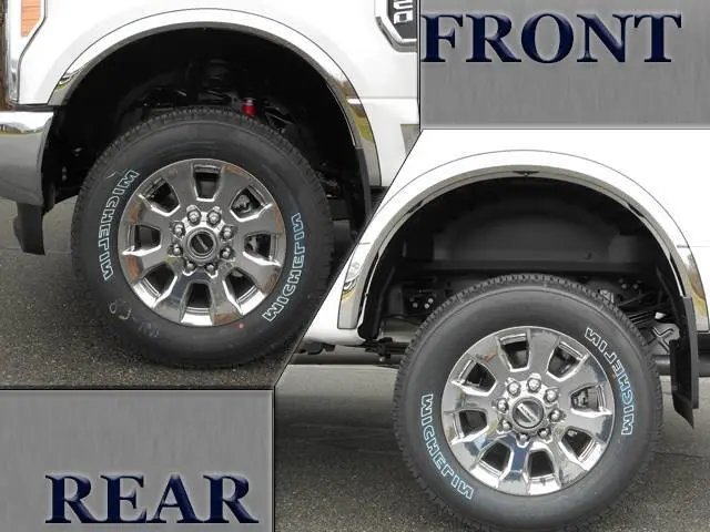 Qaa Wz57321 Polished Fender Trim 4Pc Fits 17-20 Super Duty 1