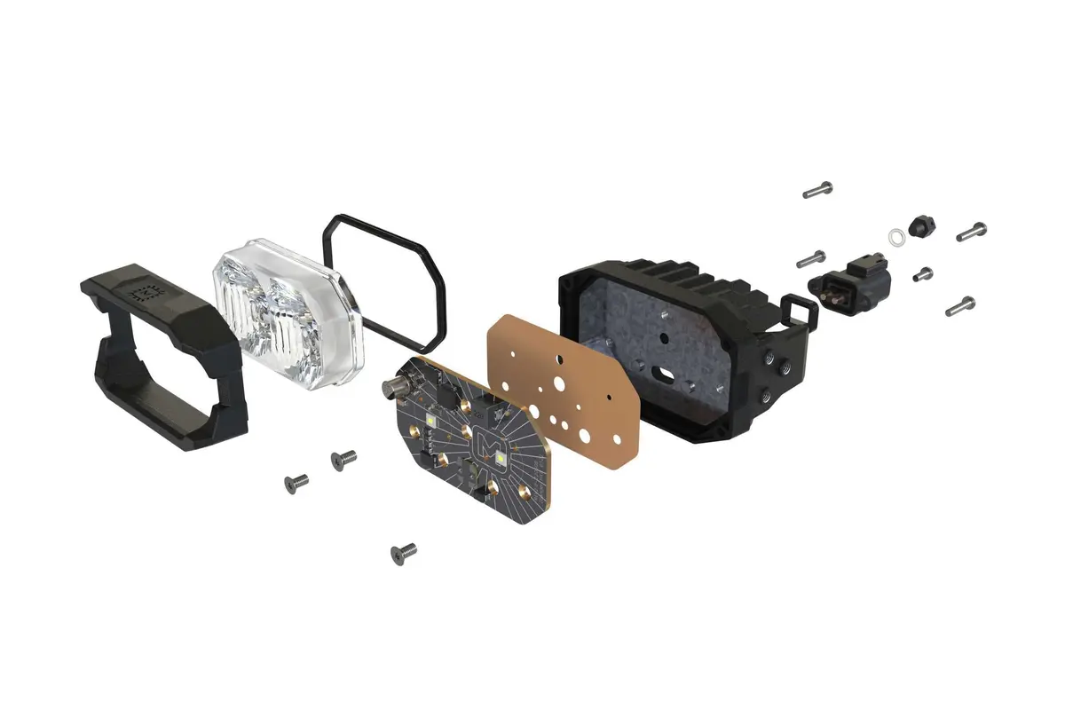 Morimoto Led Pod Light Kit Ncs Yellow Flood Beam Fits 14-18 Sierra 1500 2B-Plr-Kit-1351 2
