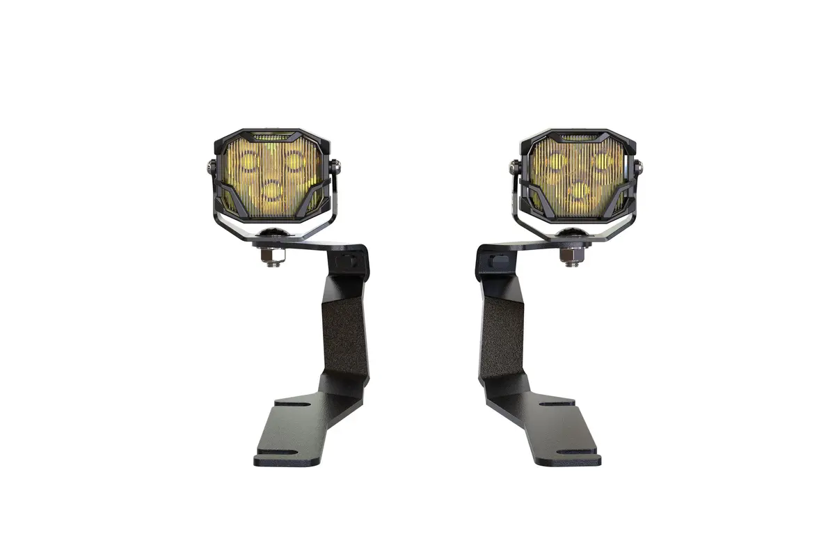 Morimoto 4B-Plr-Baf144-0008 Led Pod Lights Yellow Spot Beam For 08-23 Challenger 2