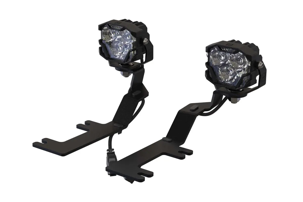 Morimoto Led Pod Light Kit Hxb Yellow Spot Beam Fits 14-18 Silverado 1500 4B-Plr-Kit-1260 1