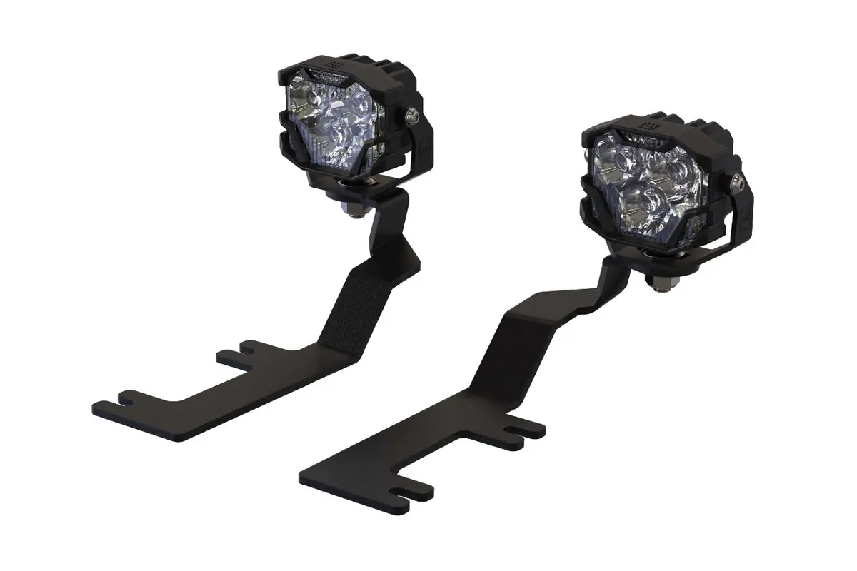 Morimoto Led Pod Light Kit Hxb White Flood Beam Fits 14-18 Silverado 1500 4B-Plr-Kit-1351 1
