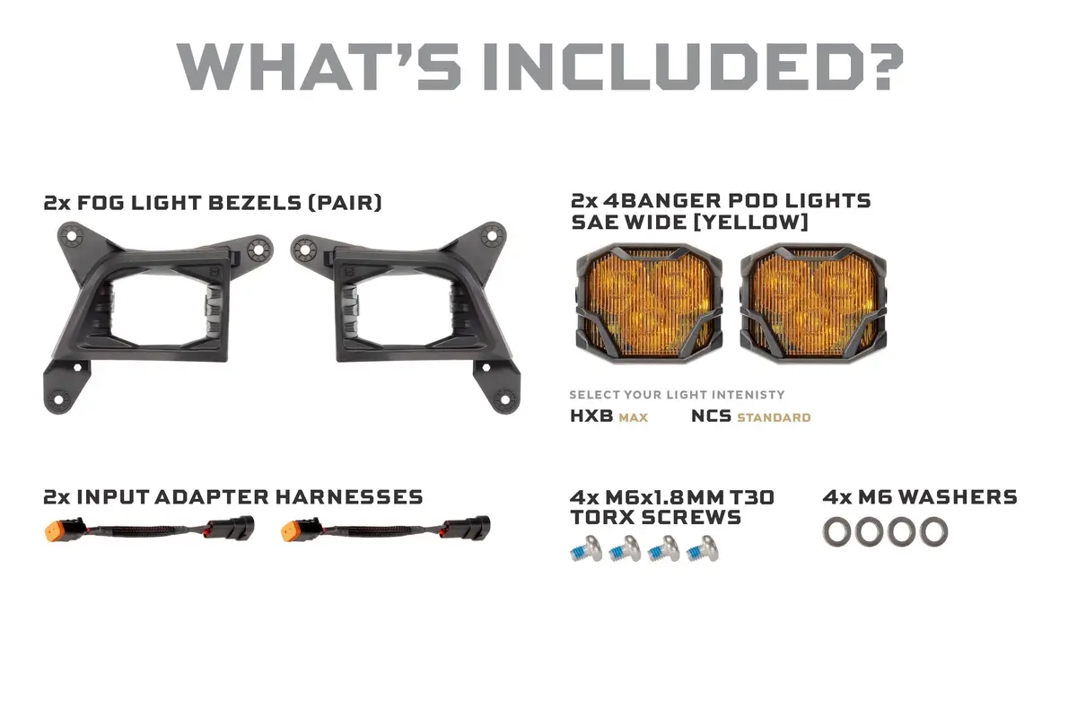 Morimoto Baf068-Kit-Hxb-Ylw Fog Light Kit Yellow For 19-21 Silverado 1500 2