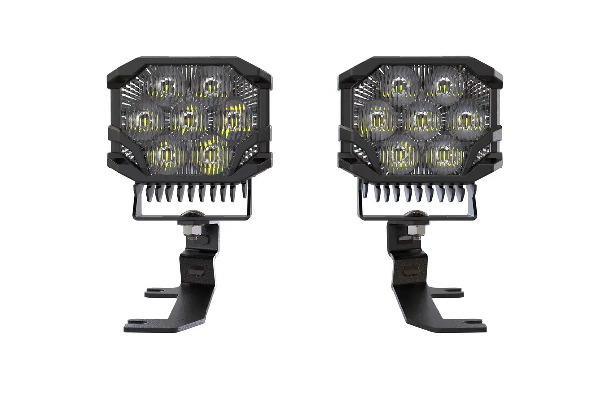 Morimoto Led Pod Lights Yellow Combo Beam For 20-26 Silverado Hd 2