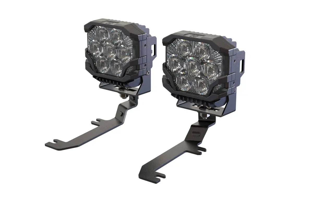 Morimoto Led Pod Lights Yellow Combo Beam For 20-26 Silverado Hd 1