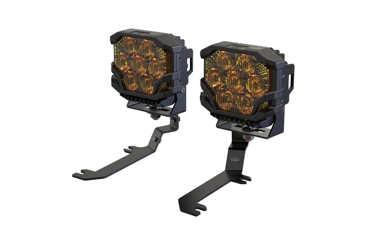 Morimoto Led Pod Lights Yellow Spot Beam For 19-26 Silverado 1500 Bb-Plr-Baf091-0006 1