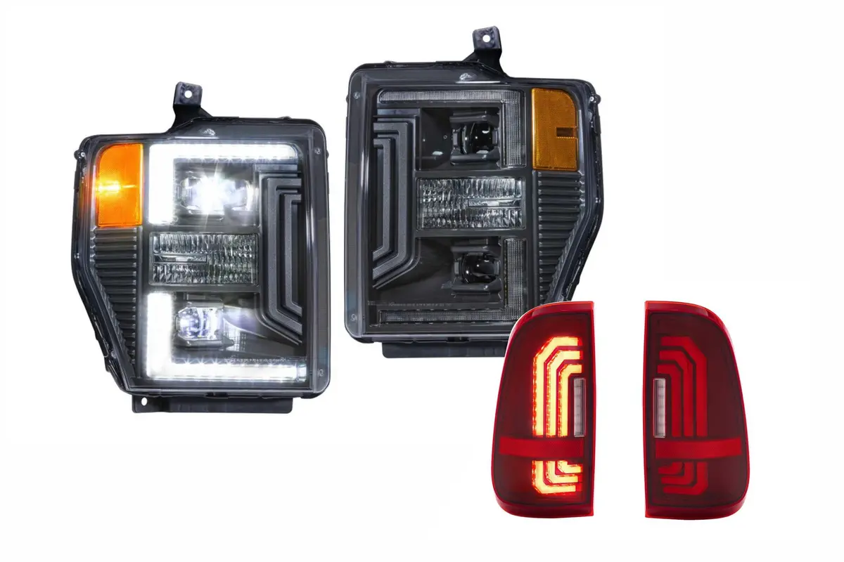 Morimoto Hybrid Led Headlights And Red Led Tail Lights Kit For 08-10 Super Duty 1