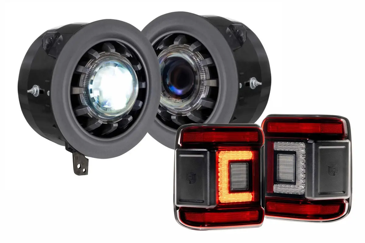 Morimoto Led Headlights And Red Led Tail Lights Kit For 18-26 Jl Wrangler 1