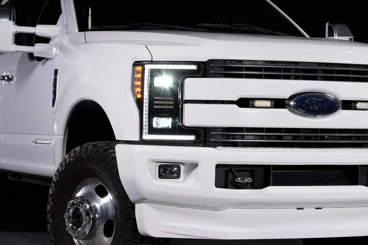 Morimoto Hybrid Led Headlights And Red Led Tail Lights Kit For Super Duty (F-250 2