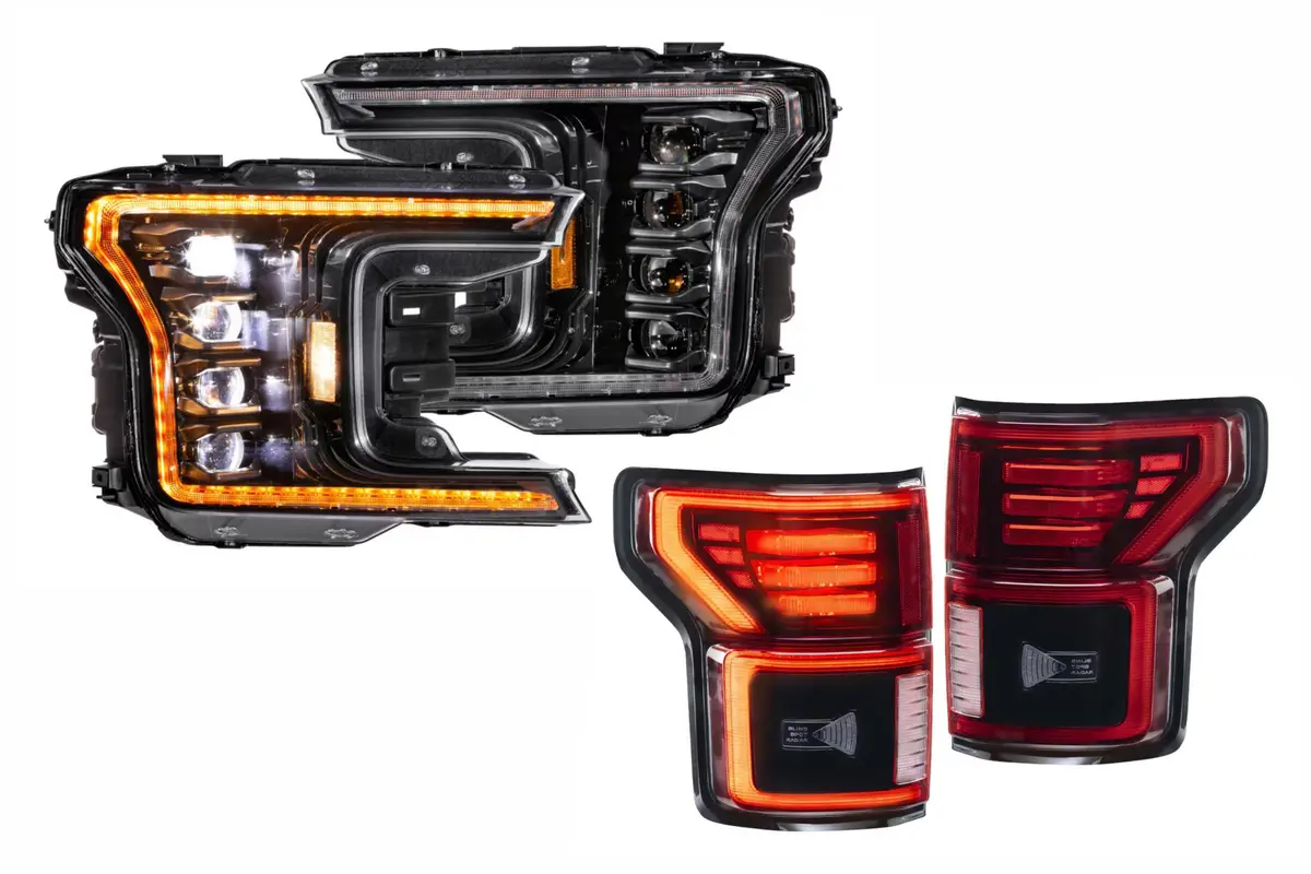 Morimoto Amber Led Headlights And Red Led Tail Lights Kit For 18-20 F-150 ( 1