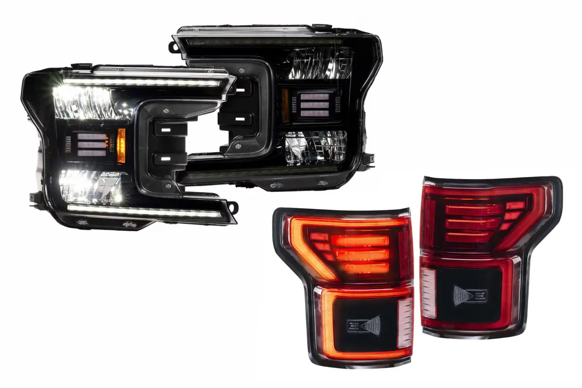 Morimoto Hybrid Led Headlights And Red Led Tail Lights Kit For 18-20 F-150 1