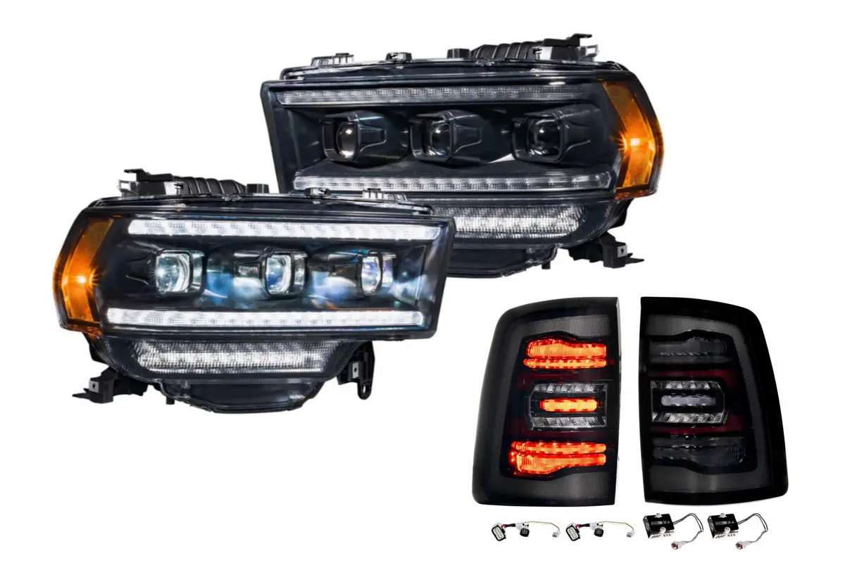 Morimoto Led Headlights And Smoked Led For 19-24 Ram Hd With Oem Projector Leds 1