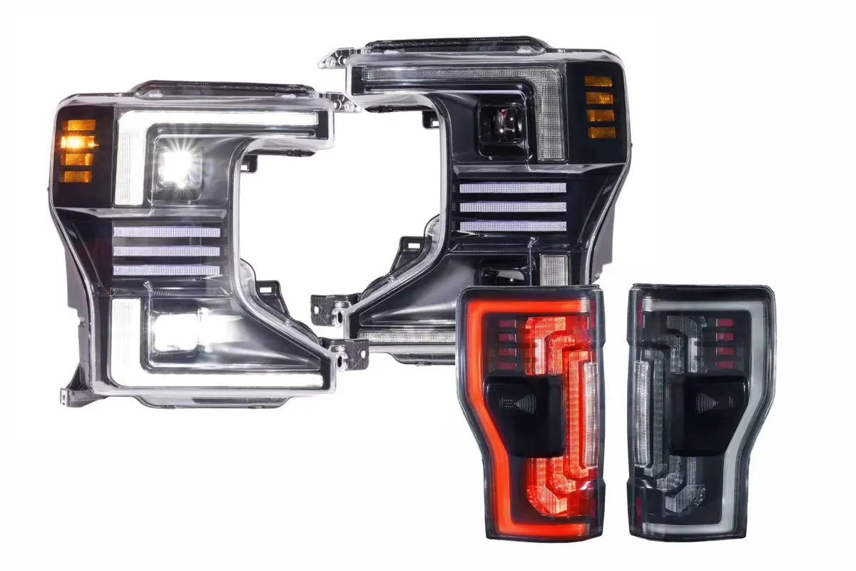 Morimoto Hybrid Led Headlights And Smoked Led Tail Lights For Super Duty (F-250 1