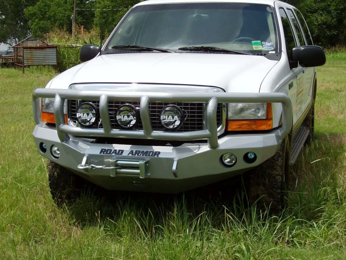 Road Armor Stealth Front Winch Bumper Titan Ii Guard | Round Holes - Texture Black 1999-2004 Ford F-250/F-350/F-450 Excursion 2